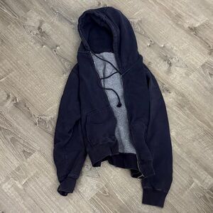 Brandy Melville Navy Blue Hoodie Jacket
